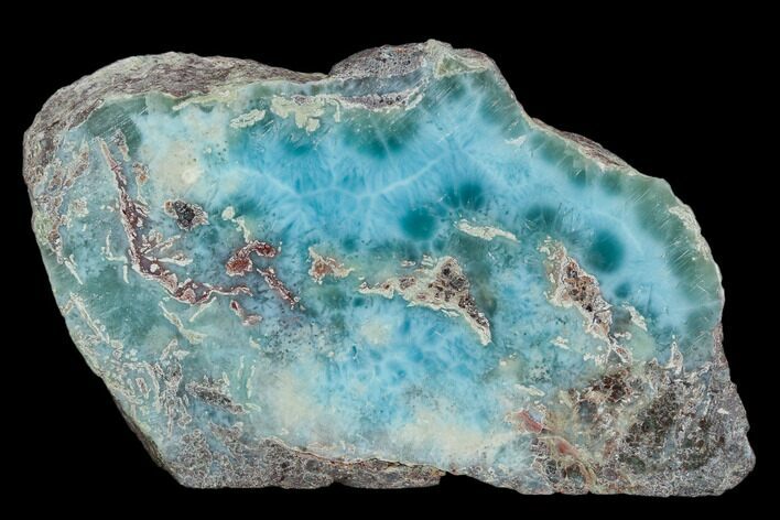Polished Section Of Rare Larimar - Dominican Republic #129087